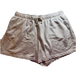 Women’s NIKE Sportswear Club Fleece Shorts XXL Gray Active Gym Pockets EUC
